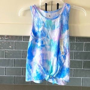 NWT SO Kohl’s brand Girls Large 10/12 Tye Dye Tank Pastel Colors
